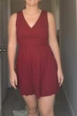 I had high hopes for this dress because the back is so cute! When I tried it on, the back looked as I hoped. But the front of the dress is so "blah" in comparison. I'll be returning this one unfortunately. - Devan D.