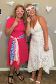 I love this dress! It was so elegant for my bridal shower. The length is longer than what I normally wear but it turned out great- I didn't want to sit and open gifts with some short dress on. The only thing, I wish the nude lining underneath was a little longer. While sitting I felt like I had to pull the lining down. The adjustable straps were great. The dress doesn't have any stretch so my boobs felt a little pushed down but I did order a medium with 34DD boobs so that's on me lol. The lace is well put together and doesn't feel cheap at all. It's a beautiful dress and I'd recommend it to anyone! - Shannon R.