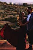 This was a beautiful dress for my engagement photos. The dress was long on me but I didn't worry about altering it, I just threw on some heels and called it good. The material is so light and the wind picked up the flowiness of the dress really well. The straps are adjustable which was great. I did wear some sticky boob tape since the dress is backless but it didn't hold the girls up super great. If I wear it again I'll want to find a better bra method to hold them up but this is something you should keep in mind. All in all, it's a beautiful dress and I would recommend it! - Shannon R.