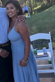 I ordered this dress for my best friend's wedding. She saw this dress and told me to check out the website. I was hesitant at first because with most bridesmaids dresses I had no luck finding a style that suited my body type. I'm petite - 5 ft and with large chest. 32DD/DDD. I purchased the medium and it fit comfortably. The adjustable straps were handy so I was able to get more support if needed. I thought the quality of the dress was pretty good for the price. I have seen so many bridesmaids dresses at the shops with this quality but double or triple the price! For the short ladies, you will need to get this hemmed. The dress is very long! - Ashley S.