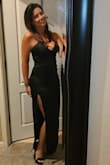 The dress is beautiful. The satin fabric make you feel so feminine. The leg slit adds spice and sex appeal. Received many compliments. - Carlotta B.