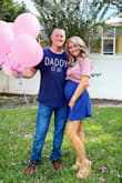 I wanted a dress that I could use for my gender reveal and after baby and this dress is so flattering for both seasons of life!!! I'm very happy with my purchase and would say it fits true to size. Dress is a true navy color photo with balloons is enhanced. - Chelsea M.