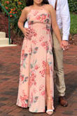 Beautiful dress! Great quality. Fit me just right, even around the waist. However the chest area was bit loose. My bra would show. Very long. I did not notice until the day of the event that the slit had a malfunction. It was bulging at the opening. - Bruna