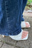 I love these shoes so much! They hug your feet very well - they don't flop around. I wear between 8.5 and 9 in shoes, and 8.5 was true to size. The quilting and square toe is just *too* cute. After 4 hours at a party, they did hurt my pinky toes. - LeAnne M.