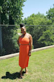 I wore this outfit for my sister's bridal shower. Everything fit just right. I normally do not wear midi tops however I felt comfortable in this fit, it showed just the right amount. - Latisha M.