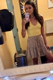 I can comfortably wear it without a bra thanks to the thicker fabric. Soo flattering! - Missy C.