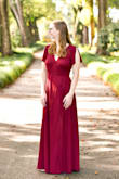 I wore this dress for an engagement session and it turned out beautifully! I got so many compliments on the dress and I loved how flowy it is. It is absolutely beautiful in pictures. - Jessica B.