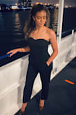 This jumpsuit fit perfectly and I didn't have to get it adjusted at all which is a rare find since I'm so short! It was super comfortable and I didn't have to pull it up at all. Definitely my new go to jumpsuit! - Breanna S.