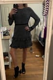 Bought this to wear as a wedding guest. The pictures are very accurate! I love the style and the length. If anything it might run a tiny bit big in the bust but otherwise fits great. I'm usually a size 4 in dresses and ordered the small! - Annie E.