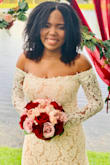 I can't describe how in love I am with this dress! Worn yesterday for my elopement on 10/10/20,
I got so many compliments, even though I am 11 weeks pregnant with twins and an ever growing belly... I was still able to pull this off! - Fallon T.