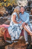 The colors and for of this dress is absolutely dreamy! It was perfect for our engagement photos! - Kelsie P.