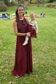 So I did have to get this dress altered, as the XS was too tight in the ribs, and the S too large on top for the bust. It's also very long!  But, with the alterations this made the perfect dress for my brother's fall wedding. It was cute and very comfortable to wear all night. - ELLEN L.