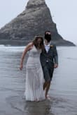 Breathtaking dress! Runs maybe a little large and long. I'm tall and I normally wear a Large, but a Medium fit perfectly including in length. Sewed in a strapless bra but otherwise no alterations needed. - Holly P.