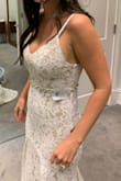 Bought this dress for my small ceremony. I love it, I honestly dont think I will find a dress I like better for our bigger ceremony in 2022. I put a little belt with it too and will obviously need the length altered but fit perfectly everywhere else. I got an xs. - Rebekah A.