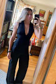 I bought this for a wedding and I love it. I was nervous about size as I can be an XS to Small. I went with the small and it fit perfectly. Great to dance in without fear of any slippage in the front. Highly recommend and will definitely wear it again!! - Tressina C.
