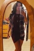 Wore this on a chilly fall night, paired with a light flannel and wedges. Loved the look! It rode up a bit and would have to keep pulling down but still loved it and worth the buy! - Marlena G.