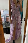 This dress is BEAUTIFUL! I bought for a wedding I have coming up (October) and it's beyond perfect! I'm a 32b, so not busty at all, and I fill the top of the dress out so perfectly. I agree with other reviewers that the waist is tight but I was able to get it zipped. I would've swam in a size M. The length is also perfect! I'm including a picture of when I tried it on right after it was delivered. It's so pretty for any occasion and season! So excited to wear it! - Taylor H.