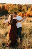 I ordered this dress for our fall engagement photos and it could not have been more perfect. The dress went perfectly with the fall colors! The only downfall is that I am larger chested and it was an issue keeping the button secured. - Katherine O.