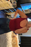 Perfect everyday bodysuit ! Sized down since you can adjust the ties at the shoulder and don't have to wear a bra !  Love the color also! Perfect for fall! - Melissa T.