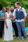 We had a fun, barn party, picnic style wedding that was chill and laid back. I knew I wanted a dress that would be pretty and casual, while also looking like a wedding dress. This was the first dress I came across that I loved. I kept looking, just to be sure, and I am so glad I went with this dress! I had to get it hemmed, but it is super affordable and completely worth it! I got so many compliments. I don't think anyone would have guessed I spent under $100 on it. I even got it on sale! - Victoria J.