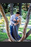 This dress is incredible! Flowy and romantic but the polka dots add a fun twist to it! Off the shoulders was comfortable and the slit was flattering. For my engagement photos, I added a belt to accentuate my waist and it was darling! Looks GREAT in photos too! - Kara C.