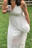 This was the perfect dress for our backyard Wedding.  We live out in the Country and just fit our theme perfect for my perfect day. - Michelle S.