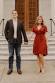 This dress was perfect for my fall engagement session with my fiancé! I used some fashion type in the bust area because it is a low v and I didn't want that much of my chest exposed for these pictures. Love how the dress looked in the pics!!! - Haley R.