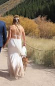 This dress I loved from the pics but was scared of the train as I was getting married up in the mountains. But, it was a dream come true! The dress fit so perfectly and the train was easy to pick up and walk around with, event with a pup in hand. I am so happy that I chose this dress for my wedding day! - Trish V.