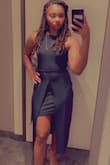 This dress fit well but the skirt part did ride up when I walked around. I wore this to a fall wedding and I got many compliments. - Earlena E.