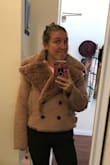 Great quality, seems nice and warm but the color wasn't as vibrant as I pictured it would be and the coat looked a bit awkward when buttoned (I think because of the placement of the pockets?). Had to return but definitely a cozy coat! - Janae E.