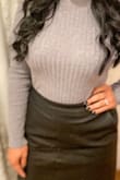 This skirt is PERFECT! It ran a little big but I kept it anyways. Cute with a body suit or cute with a sweater tucked in. Nice fall/winter piece! - Kim G.