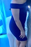 I got a medium but maybe should've gotten a large or worked out more. Lol I'm curvy. I loved the dress. It was beautiful! It fits in all the right places! It hug your body and give you the bottled shape. I would wear spanx just to be sure! - Bianca R.