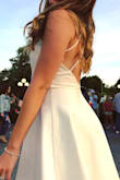 I wore this for our courthouse wedding and dinner/bar hopping after. It was so comfortable, and I absolutely loved it. - Jessica B.