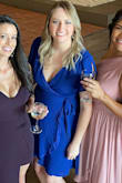 Absolutely love this dress and all of Lulus wrap dresses! I ordered a medium and feel like it was super flattering, highlighting my waist. Blue is definitely Royal Blue like the description states, not like the photo in which it appears Navy. Only issue I had was if the tie at the waist gets loose at all, it opens at the chest and can expose more than you'd like to. Lol dress tape helps! - Brittny P.