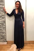 Size XS fits me nicely as the material is slightly stretchy. The material is a good quality, neither thin nor too thick, just comfortably nice. The fabric moves with my gait...makes me feel elegant. - Zhela A.