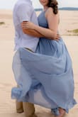 I wore this for my engagement photos, it was so beautiful! The perfect flowy dress! - Angelica M.