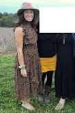 I wore this to a brewery for a wedding weekend celebration and it was super cute! I received a lot of compliments. It is flowy and very comfortable. I have a tiny bust, so that area was a bit big/loose, but it wasn't terrible by any means. - Amanda W.