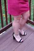 They looked great. But I couldn't dance in them all night. My foot is wide so they were a bit pinchy. I'll wear them again though, that's the price of beauty! - Eve B.