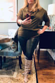 These boots are my new favorite thing! They are SO cute, and the neutral colors make them very versatile. I've worn them with a black dress on date night, and with faux black pants and sweater to run errands over the weekend, received multiple compliments. I was able to walk around for 2 hours before my feet needing a break. Love these boots. - Stacie S.