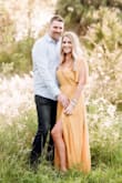 I got so many compliments. I wore it for our family photos. It was a little long on me. Luckily my boyfriend is tall. I was able to wear 4 inch heels. I probably could of went with the size small since I'm small in the chest area. - Regina P.