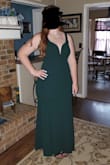 Loved the fit of this, it was stretchy and comfortable yet elegant and simple. Perfect length for 2 in. heels and the back was just high enough to be able to wear my spanx with no show - Taylynn L.
