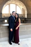 Needed to find a beautiful dress quickly! Loved the simplicity but elegance of this one. I'm 5'2, even with heels I had to get it hemmed. It's a stretchy comfortable material, and not heavy at all. Ran through San Francisco City Hall with no problem. - Lisette S.