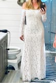 I purchased a few Lulus dresses to try for my upcoming elopement and found this dress to be the most comfortable and flattering in photos. I also loved that it needed no alterations (with 2-3" heels). This dress is gorgeous on and travels well (doesn't wrinkle) which made it the perfect dress for our Charleston fall wedding. Definitely recommend! - Ashley P.
