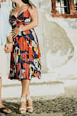 Loved this dress! Heavier material and runs slightly small. I was worried this wouldn't zip but it worked! Would have tried a larger size but didn't have time to order another. - Jennifer L.