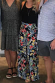 I had to hem these pants, but now they're perfect. The slit is very high, so better for beach/date night than a family outing. - Madison S.