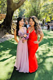 This dress was perfect!! (I did get it altered, I think mostly to shorten the hem) I wore this for my sister's wedding in California, where I was the maid of honor. It took me forever to find the right mauve dress, & once I tried this on, I knew it was the one. It's flowy so you can spin around & easily move & dance! (Unlike strapless or tight dresses)  I loved that I was able to wear this as my bridesmaid dress without the bridesmaid price. - Diana N.