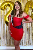 This dress was so cute. It was a little shorter than I anticipated, so because of that I sized up and got an xl. It was a little loose up top, but fit perfectly on the rest of my body! Loved, would totally recommend it! If you have bigger legs/butt, I would suggest sizing up. - Emily T.
