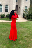 I wore this to a wedding and I received soooo many compliments! I loved the fit and the color! Perfect for a fall wedding! - Grace A.