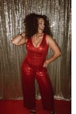 I was completely obsessed with this jumpsuit for my disco birthday party! I literally did not take it off until I was about to pass out. It I could I would be buried in it. Worth every penny. - Samantha G.
