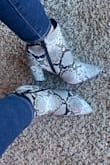 I love these booties! Threw some cushions in the toes and can dance the night away in them. Bought my usual size and they fit great. - Michelle P.
